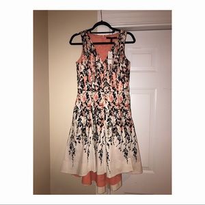 FLORAL PRINTED HI-LO FIT & FLARE DRESS (US Size 6)